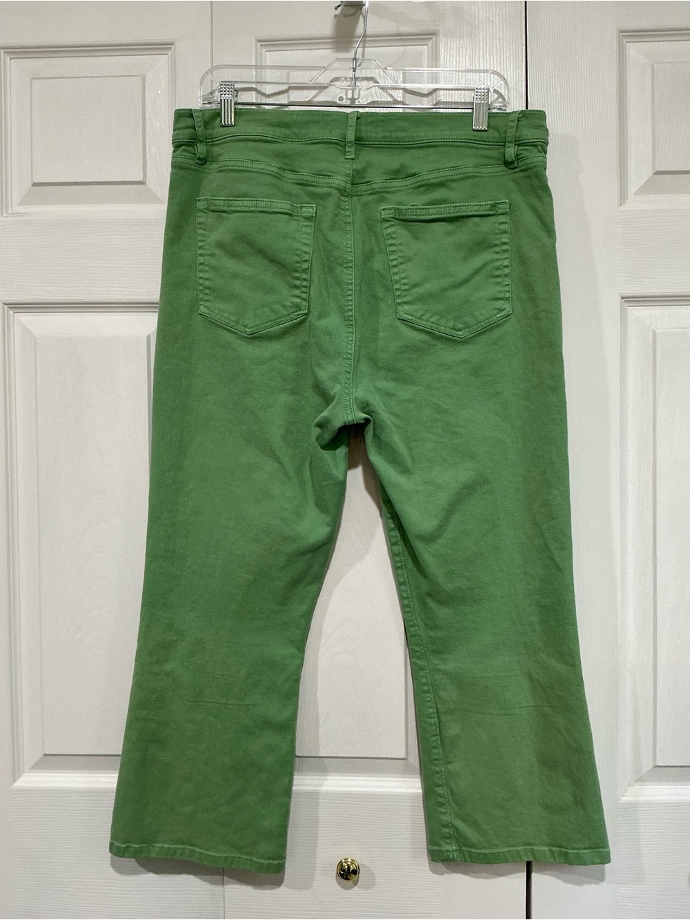🤎 Loft The Kick Crop Green Denim Jeans - 12 / 31 (01093) - Picture 3 of 7